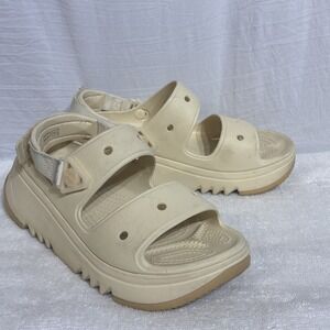 Crocs Mega Crush Bone Sandals US Men's 7 Women's 9 Platform Drag Iconic Comfort